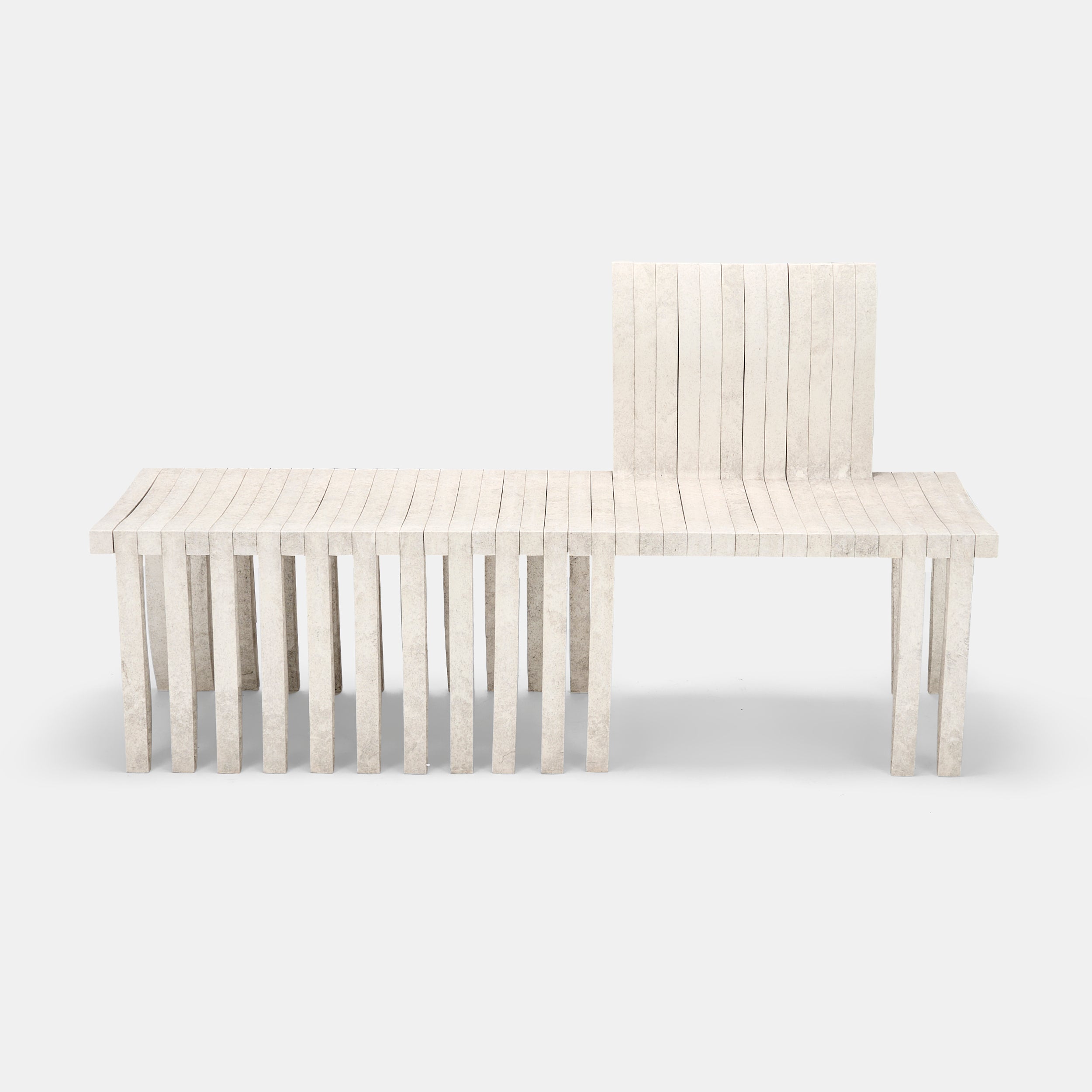 Shigeru Ban 10-Unit system bench for Artek, Finland 2010. No