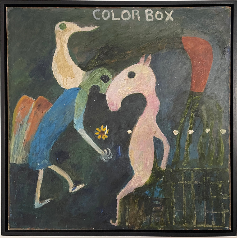 Jon Serl "Color Box" oil painting on panel, date unknown