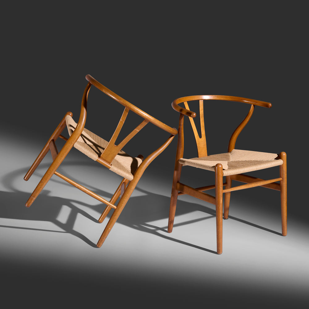 Hans J. Wegner Wishbone chairs model CH 24, set of six for Carl Hansen & Søn Denmark, 1950 / 1960s