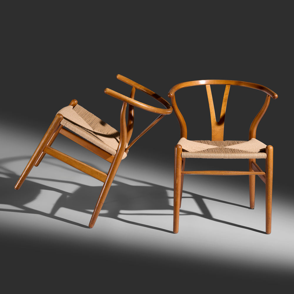 Hans J. Wegner Wishbone chairs model CH 24, set of six for Carl Hansen & Søn Denmark, 1950 / 1960s