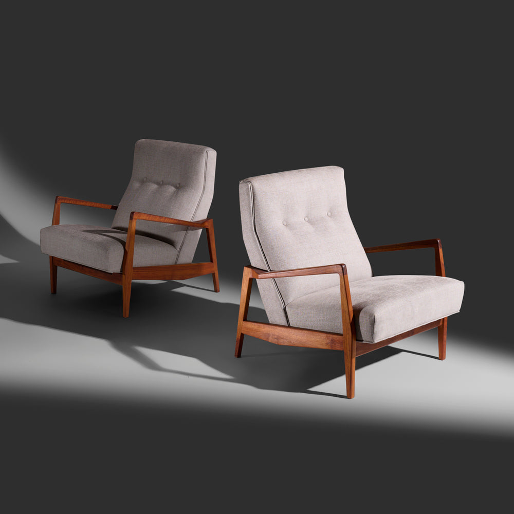 Jens Risom Model “U430” pair of lounge Chairs USA, 1960s