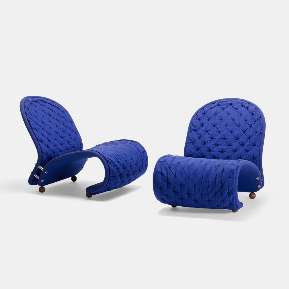 Verner Panton Rare pair of Easy Chair System 1-2-3 Model G lounge chairs for Fritz Hansen, Denmark 1960s