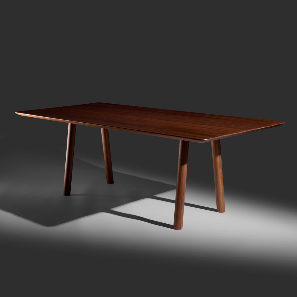 Norman Foster & Associates oiled solid walnut OVO Table for Benchmark, UK 2000s