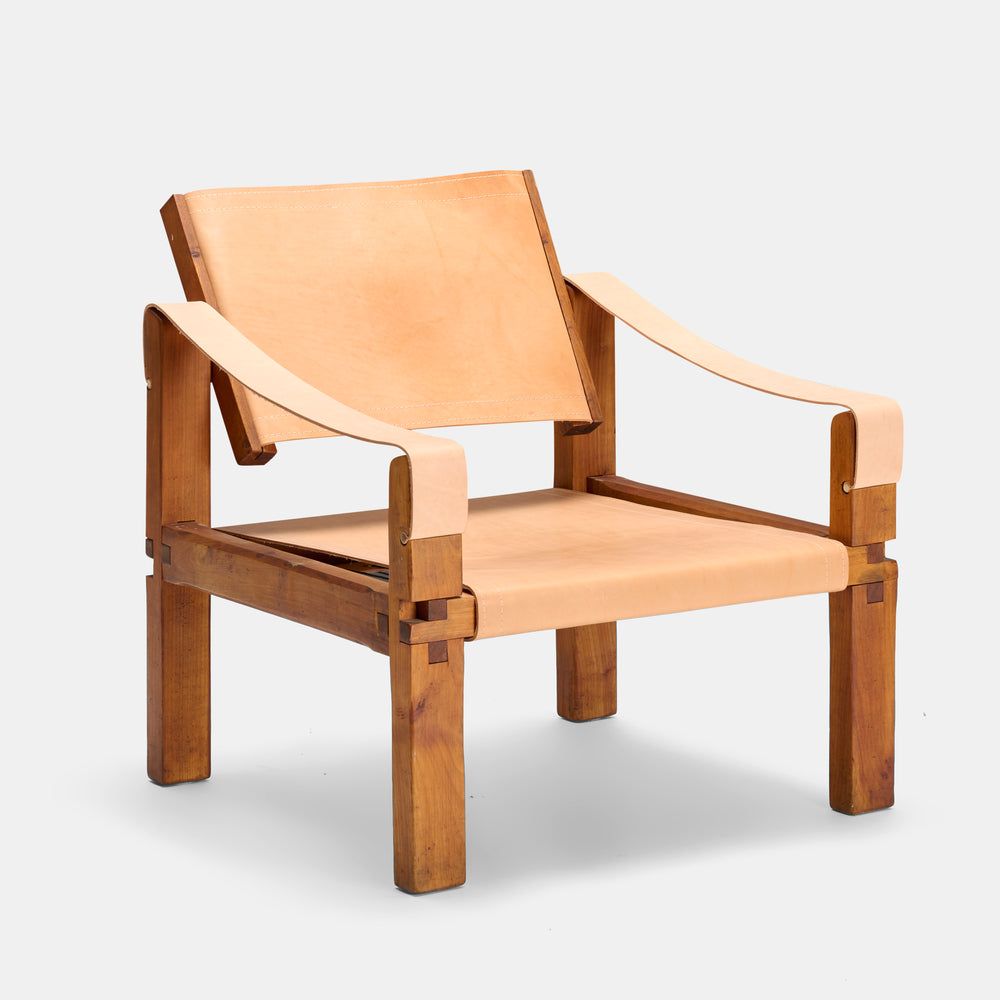 Pierre Chapo Sahara S10 lounge chair, France, c. 1965