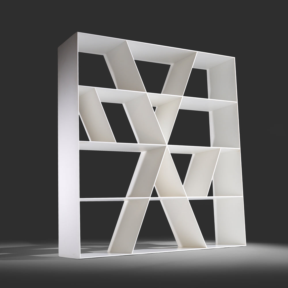 Naoto Fukasawa minimal model "X" shelf storage unit in Corian for B&B Italia, Italy circa 2005
