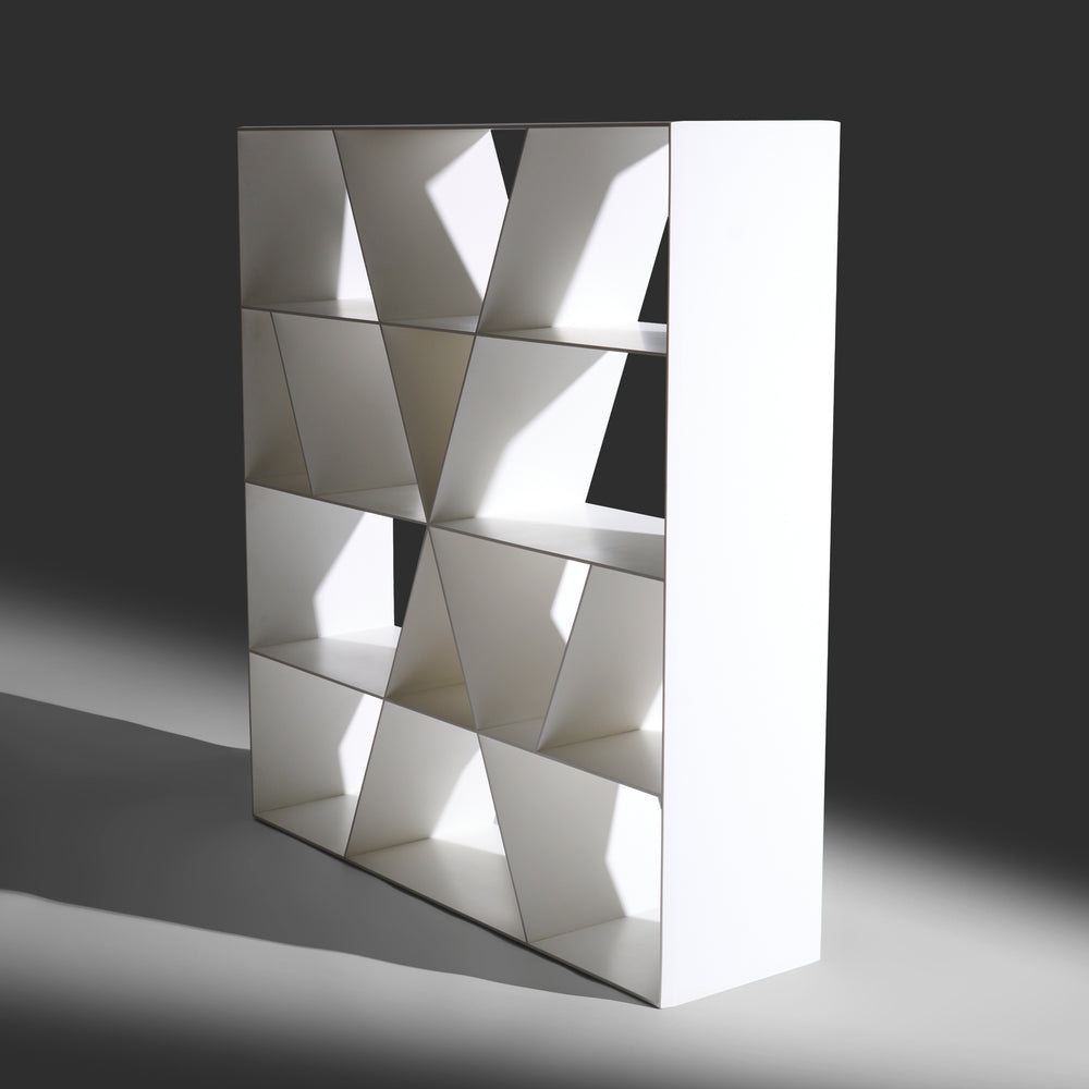Naoto Fukasawa minimal model "X" shelf storage unit in Corian for B&B Italia, Italy circa 2005