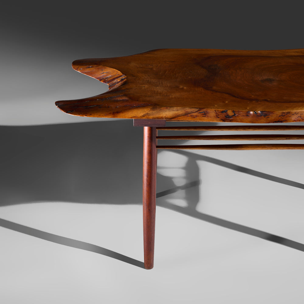 New Hope hand crafted coffee table after George Nakashima by Katherine Mezger, USA, 1960s