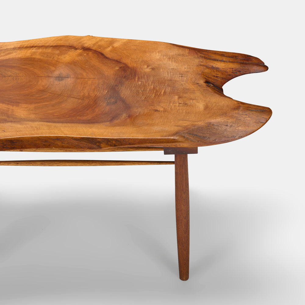 New Hope hand crafted coffee table after George Nakashima by Katherine Mezger, USA, 1960s