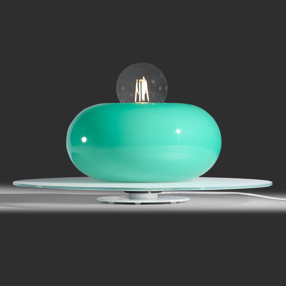 Ettore Sottsass Venini Firenze ceiling flush mount light fixture in Crystal & Sapphire