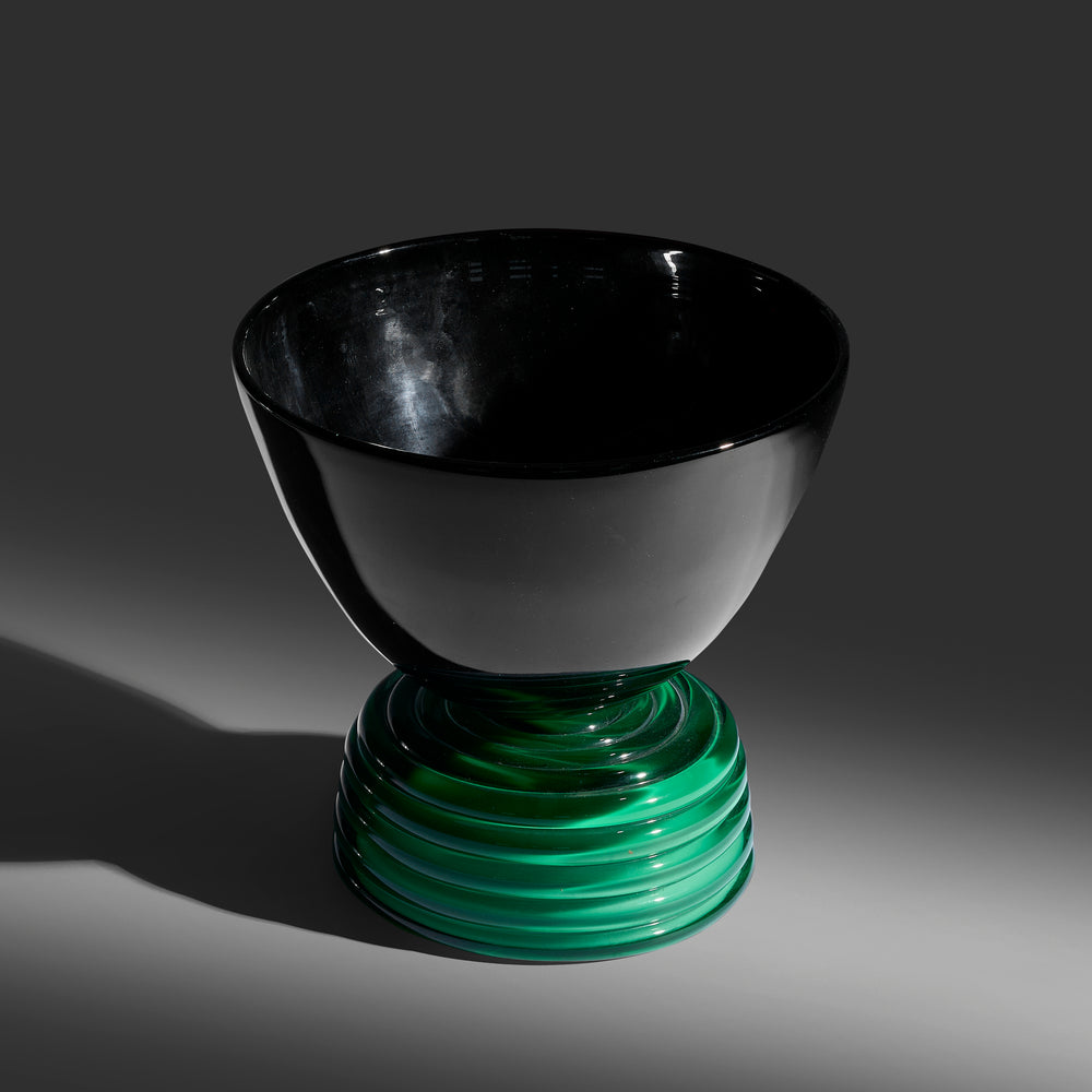 Peter Shire limited edition signed and dated glass sculpture / vase for Vistosi, Italy, Pedestal, USA / Italy, 1990