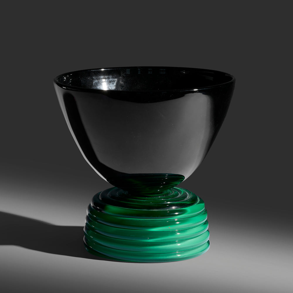 Peter Shire limited edition signed and dated glass sculpture / vase for Vistosi, Italy, Pedestal, USA / Italy, 1990