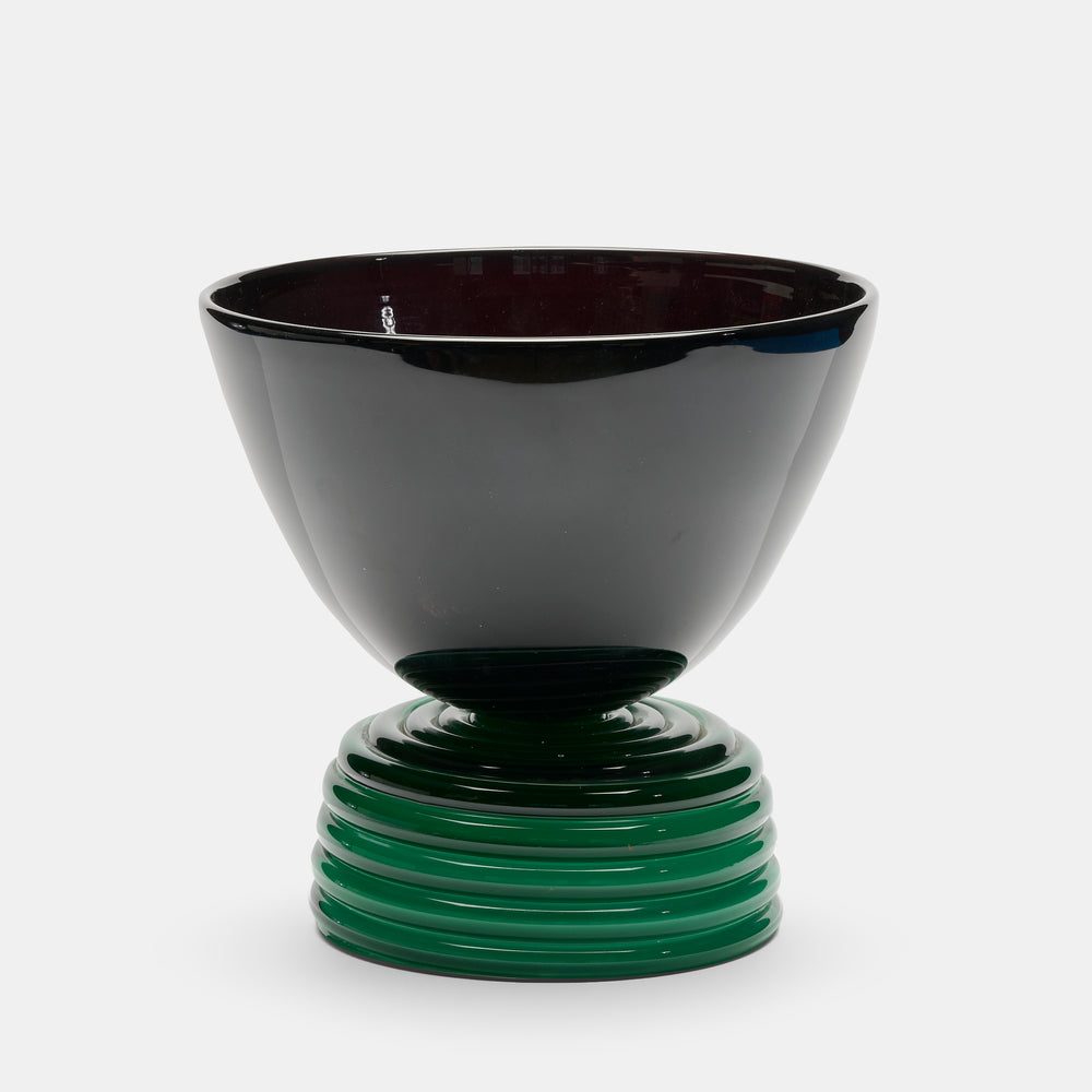 Peter Shire limited edition signed and dated glass sculpture / vase for Vistosi, Italy, Pedestal, USA / Italy, 1990