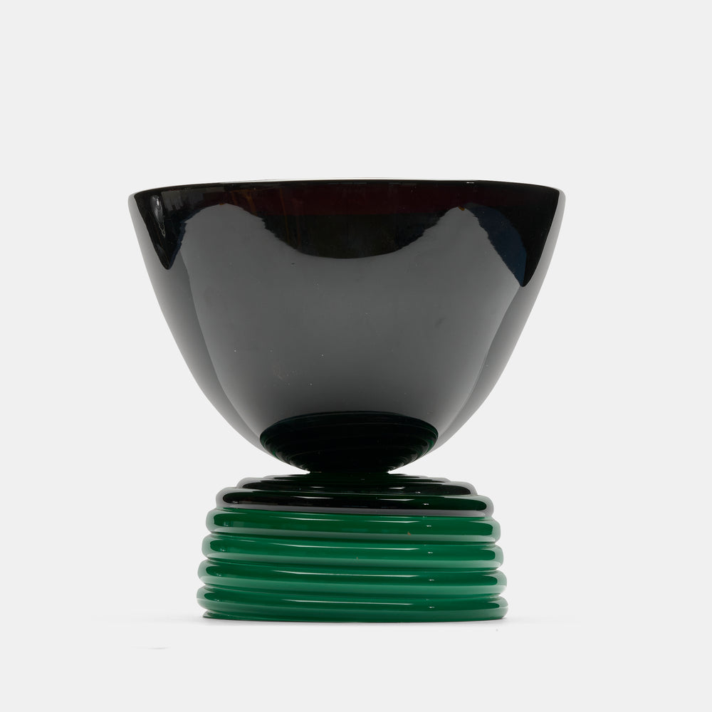 Peter Shire limited edition signed and dated glass sculpture / vase for Vistosi, Italy, Pedestal, USA / Italy, 1990