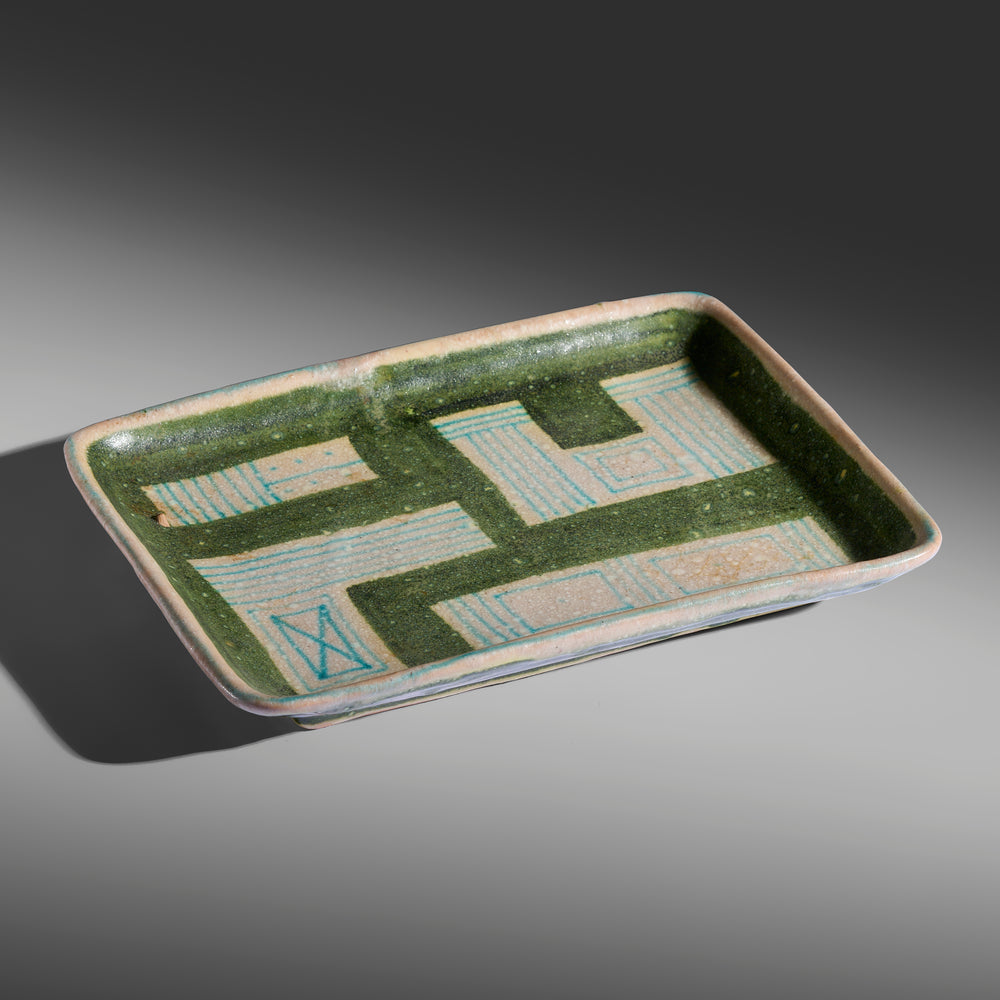 Guido Gambone ceramic Tray, Italy 1950s