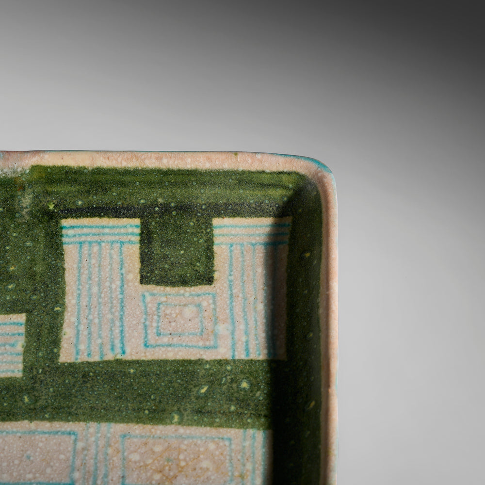 Guido Gambone ceramic Tray, Italy 1950s