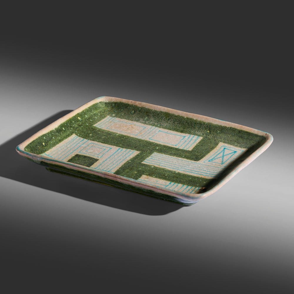Guido Gambone ceramic Tray, Italy 1950s