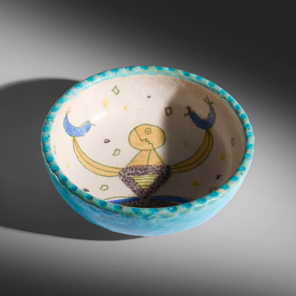 Guido Gambone Majolica Bowl circa 1950, Italy