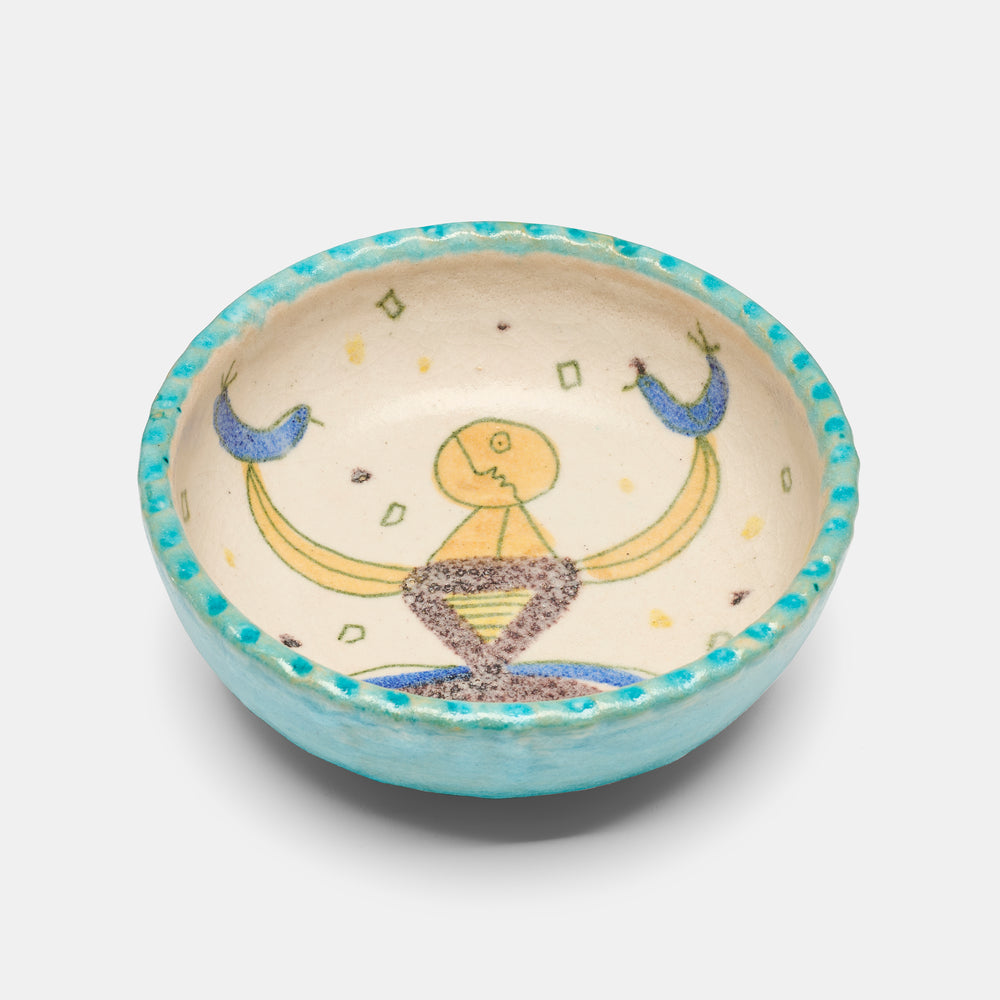 Guido Gambone Majolica Bowl circa 1950, Italy