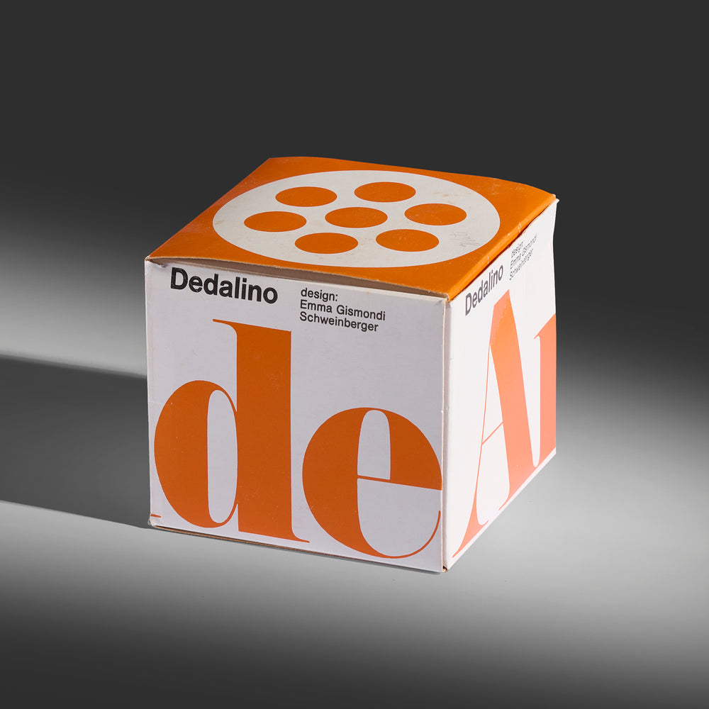 Emma Gismondi Schweinberger Dedalino white pen holder with original box for Artemide, Italy 1966