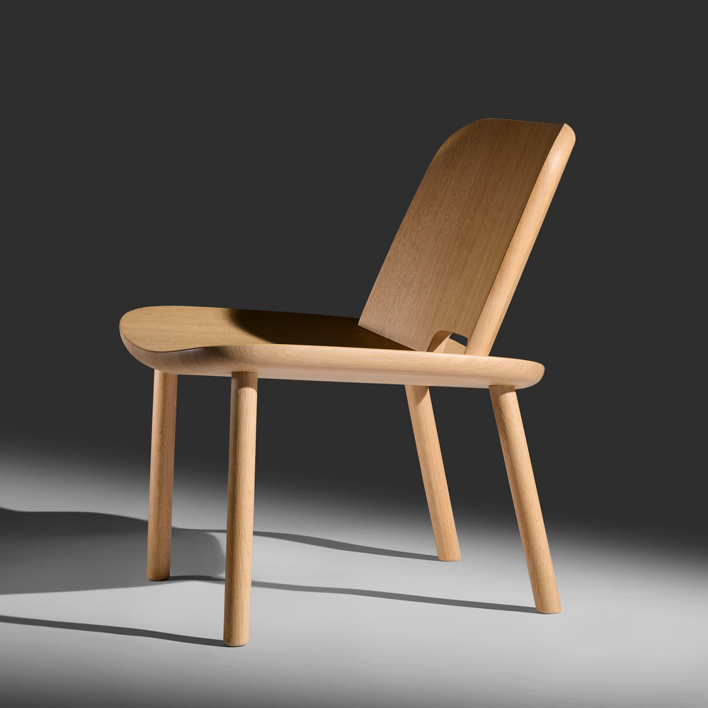 Jasper Morrison solid oak model "Fugu" lounge chair for Maruni Collection Japan, 2018