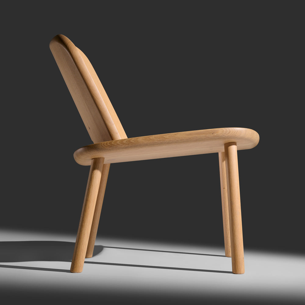 Jasper Morrison solid oak model "Fugu" lounge chair for Maruni Collection Japan, 2018