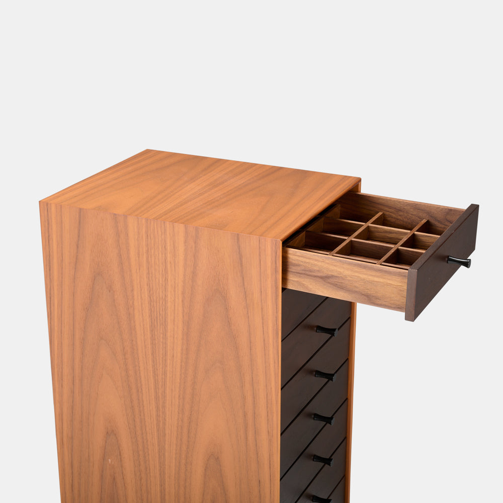 Nelson 9-Drawer Miniature Chest in walnut by George Nelson for Herman Miller