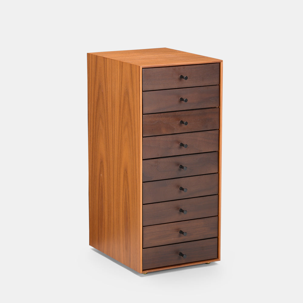 Nelson 9-Drawer Miniature Chest in walnut by George Nelson for Herman Miller