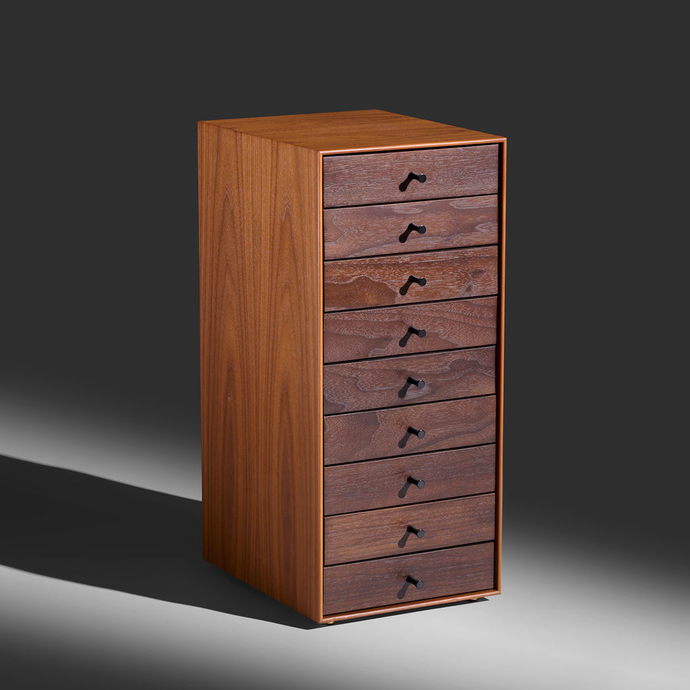 Nelson 9-Drawer Miniature Chest in walnut by George Nelson for Herman Miller
