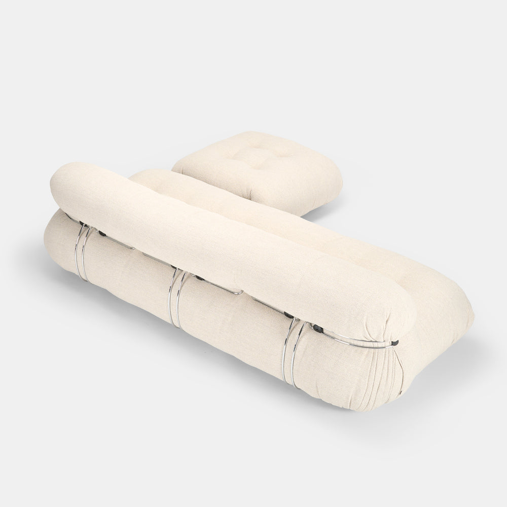 Afra and Tobia Scarpa 3-seat Soriana Sofa with ottoman for Cassina Italy.