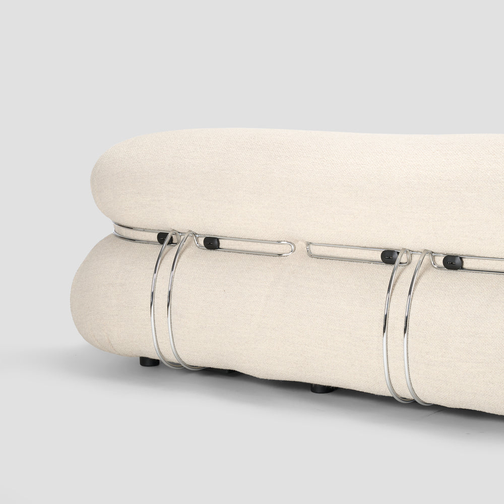 Afra and Tobia Scarpa 3-seat Soriana Sofa with ottoman for Cassina Italy.