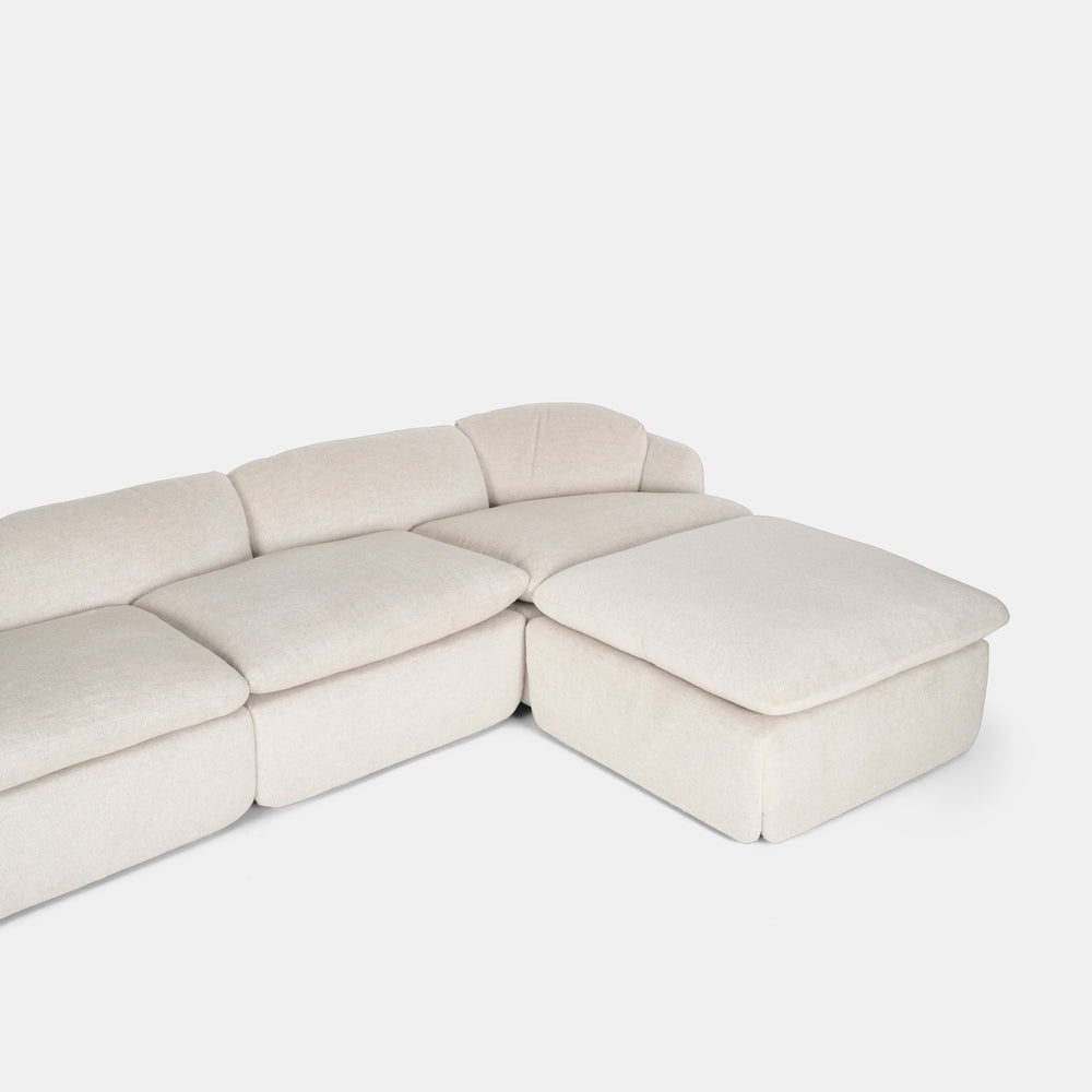 Alberto Rosselli "Confidential" modular sofa with ottoman for Saporiti Italia, 1970s