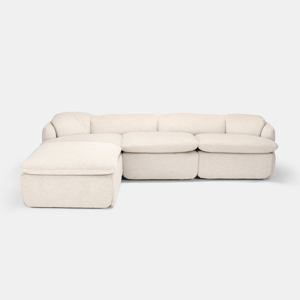 Alberto Rosselli "Confidential" modular sofa with ottoman for Saporiti Italia, 1970s