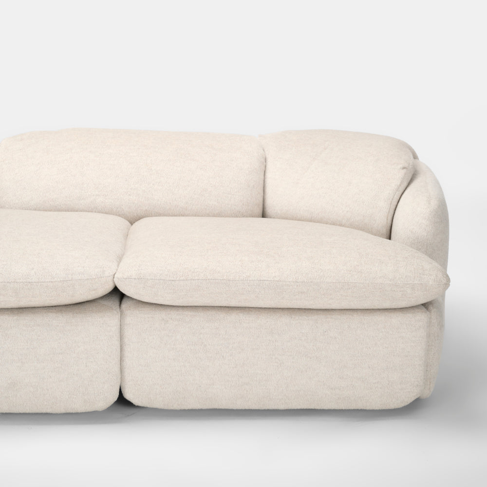 Alberto Rosselli "Confidential" modular sofa with ottoman for Saporiti Italia, 1970s