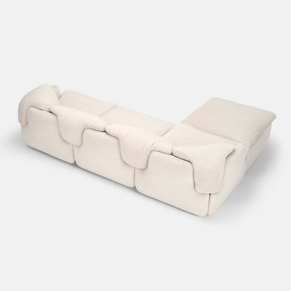 Alberto Rosselli "Confidential" modular sofa with ottoman for Saporiti Italia, 1970s