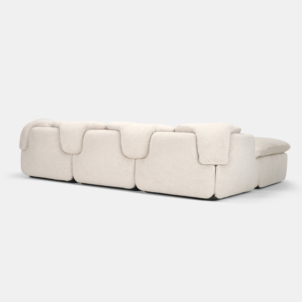 Alberto Rosselli "Confidential" modular sofa with ottoman for Saporiti Italia, 1970s