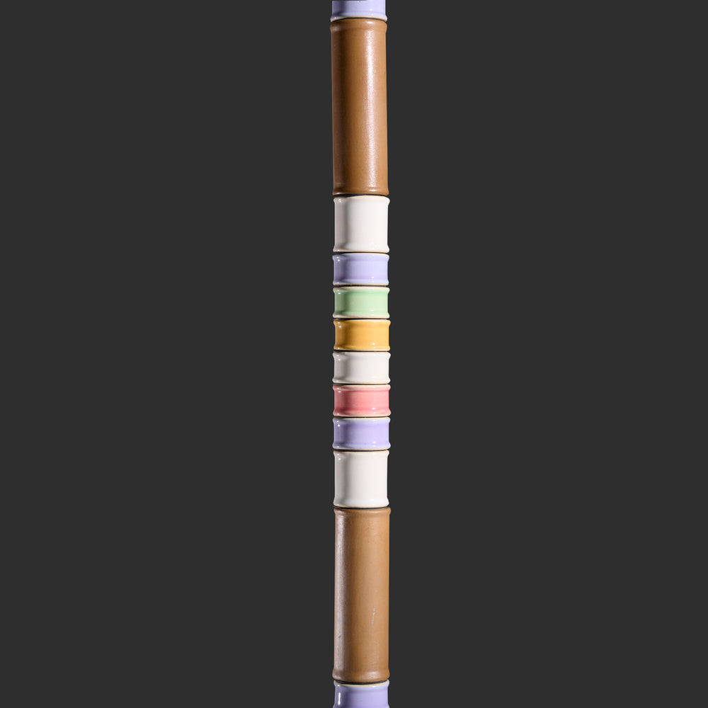 Franco Bucci Signed Ceramic Totem Floor Lamp, circa 1970s