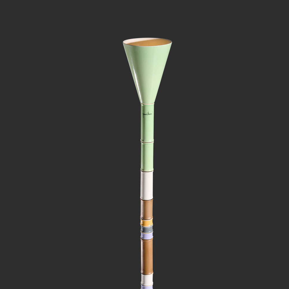 Franco Bucci Signed Ceramic Totem Floor Lamp, circa 1970s