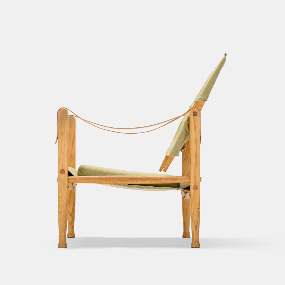 Kaare Klint pair of Safari Lounge Chairs for Rud Rasmusen, Denmark 1950s