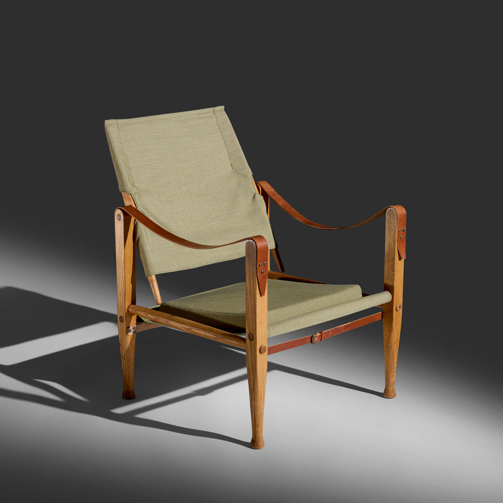 Kaare Klint pair of Safari Lounge Chairs for Rud Rasmusen, Denmark 1950s