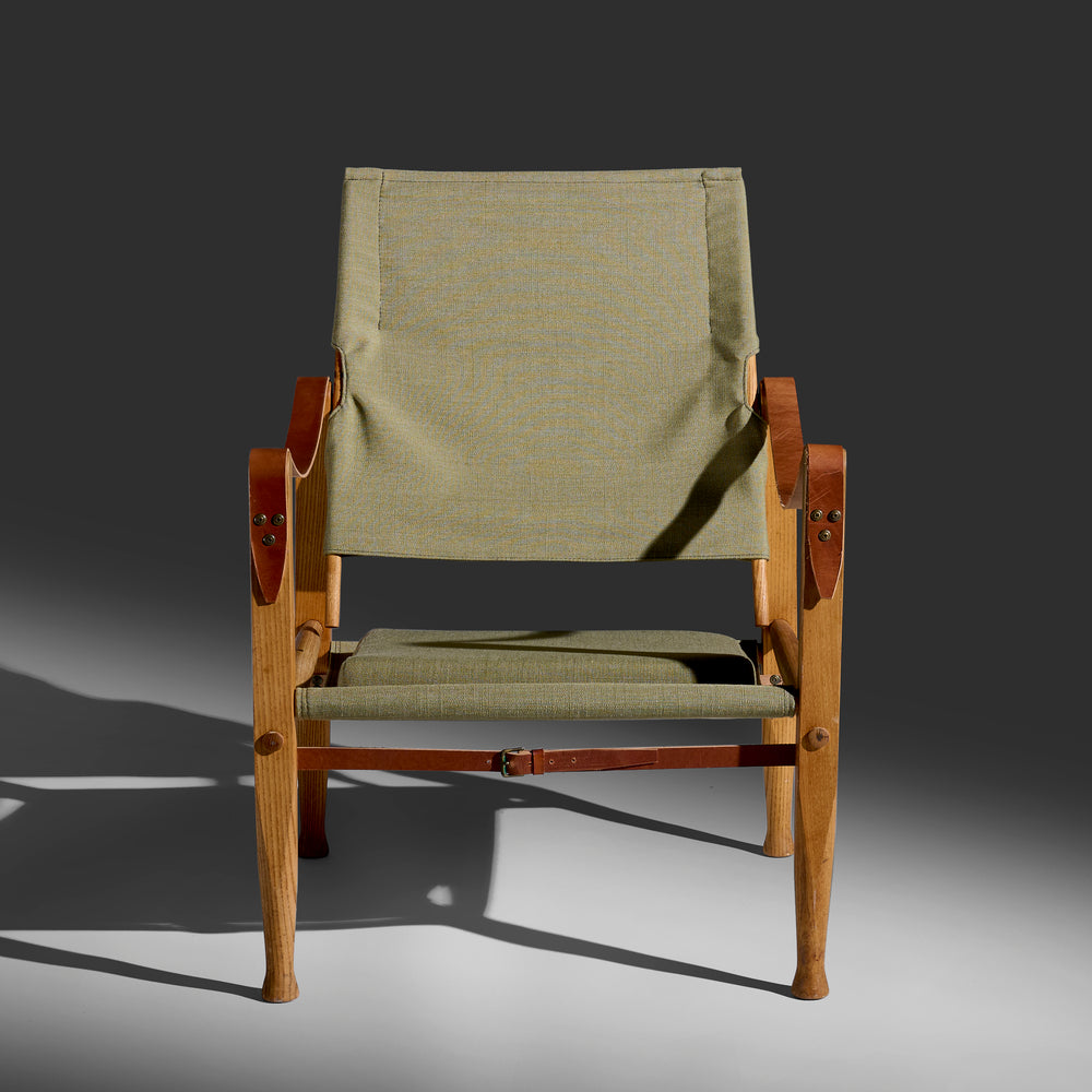 Kaare Klint pair of Safari Lounge Chairs for Rud Rasmusen, Denmark 1950s
