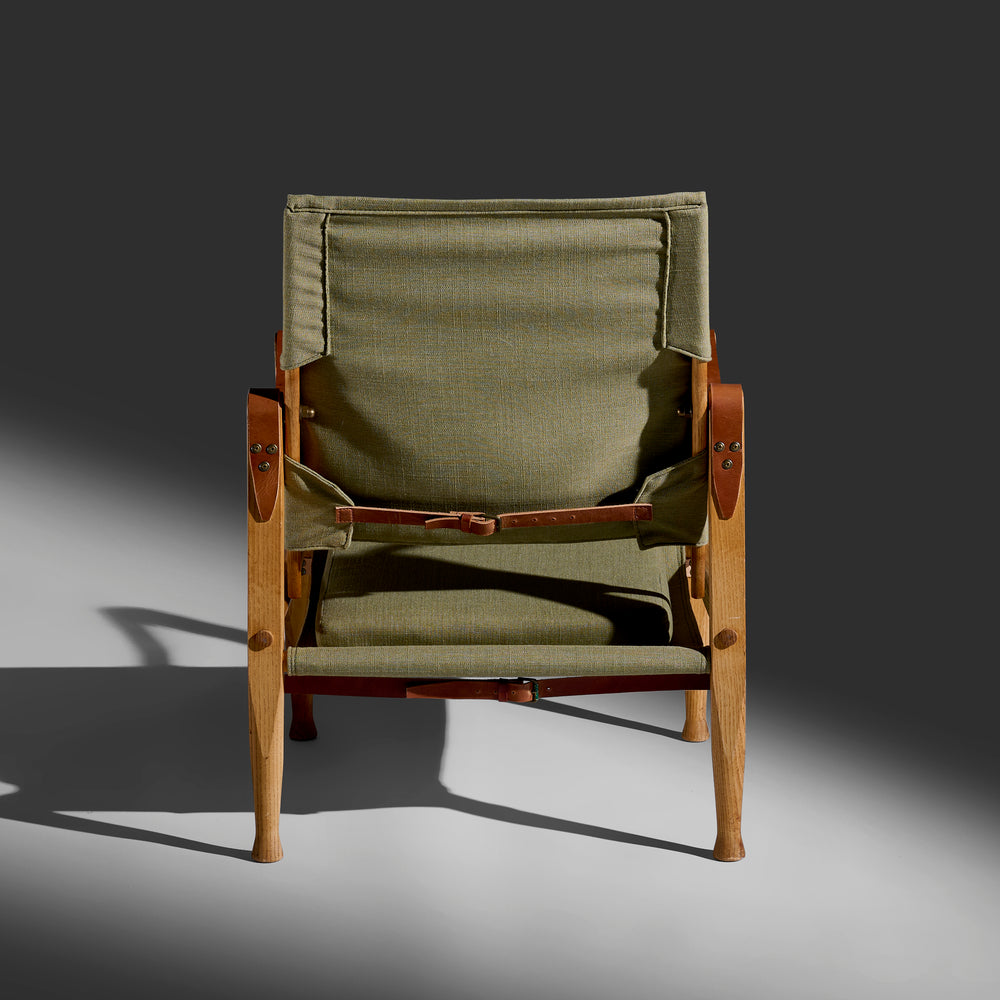 Kaare Klint pair of Safari Lounge Chairs for Rud Rasmusen, Denmark 1950s