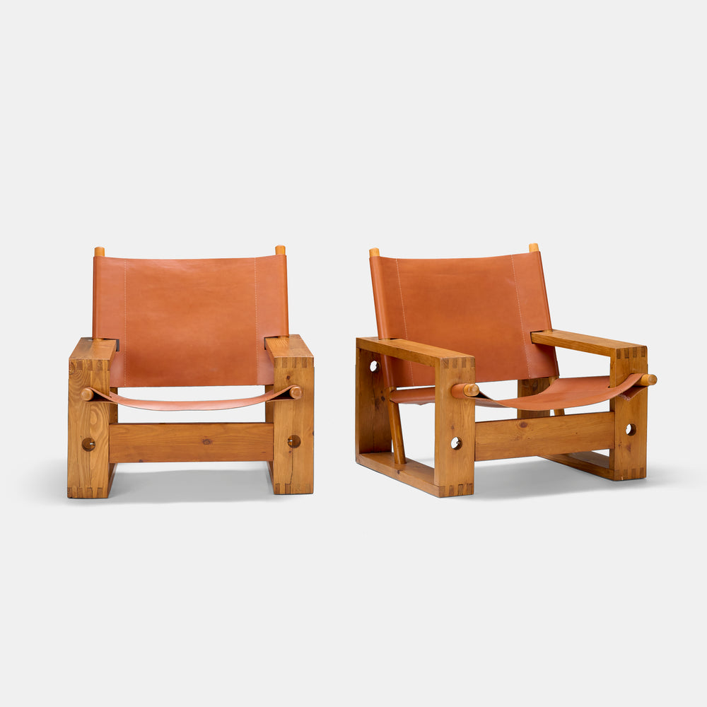 Ate van Apeldoorn Pair of Lounge Chairs for Houtwerk Hattem, Netherlands circa 1960s