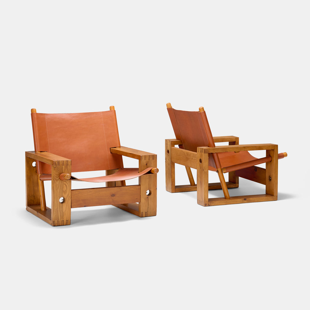 Ate van Apeldoorn Pair of Lounge Chairs for Houtwerk Hattem, Netherlands circa 1960s