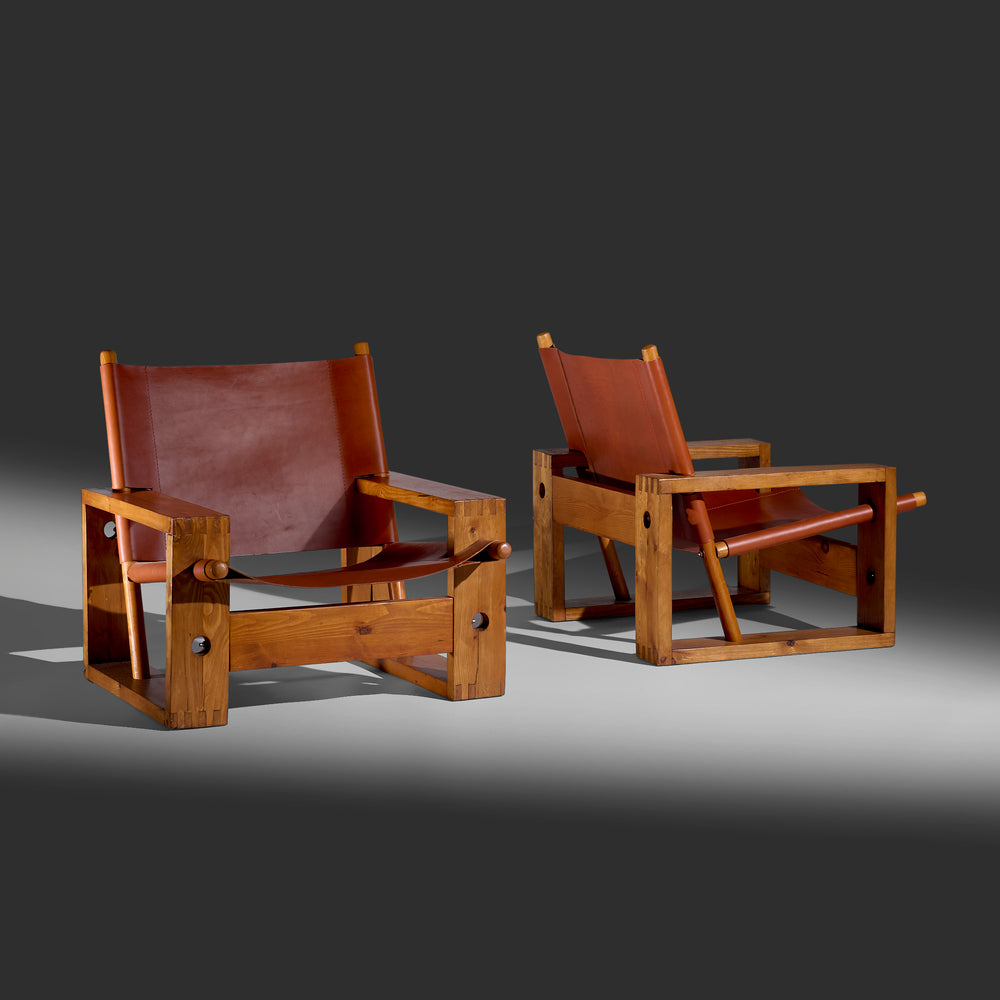 Ate van Apeldoorn Pair of Lounge Chairs for Houtwerk Hattem, Netherlands circa 1960s