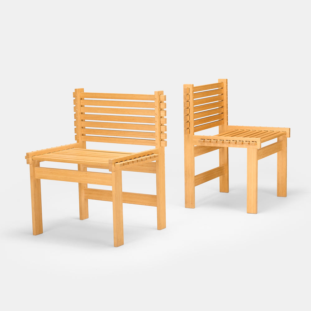 Gunnar Aagaard Andersen Lamella chairs for Niels Roth Andersen Denmark, c. 1985