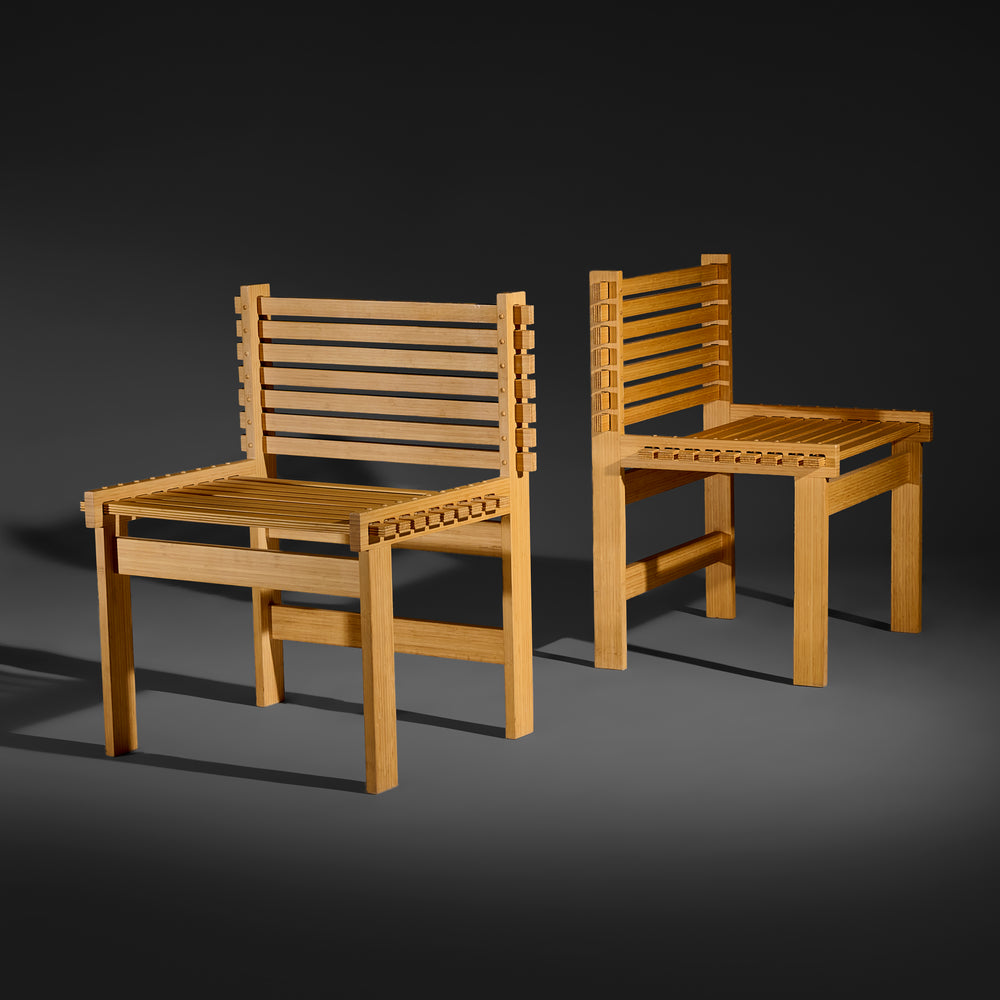 Gunnar Aagaard Andersen Lamella chairs for Niels Roth Andersen Denmark, c. 1985