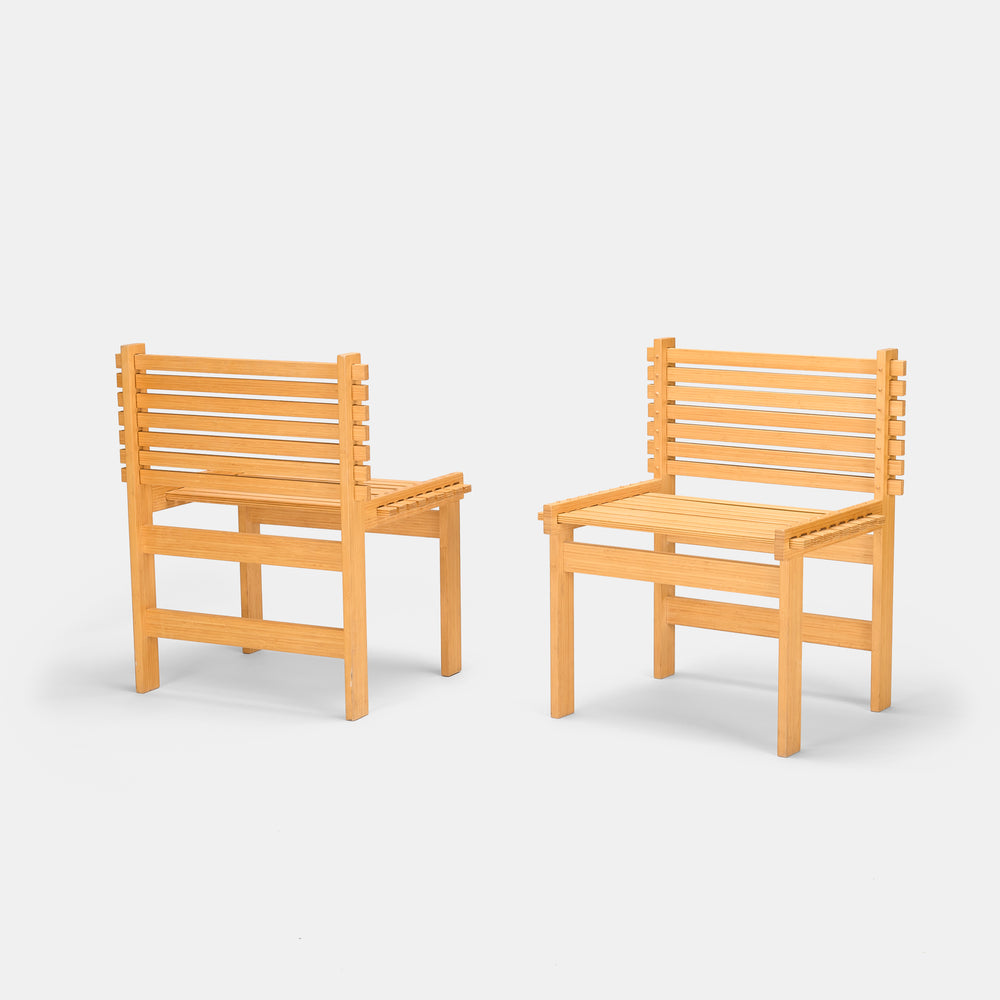 Gunnar Aagaard Andersen Lamella chairs for Niels Roth Andersen Denmark, c. 1985