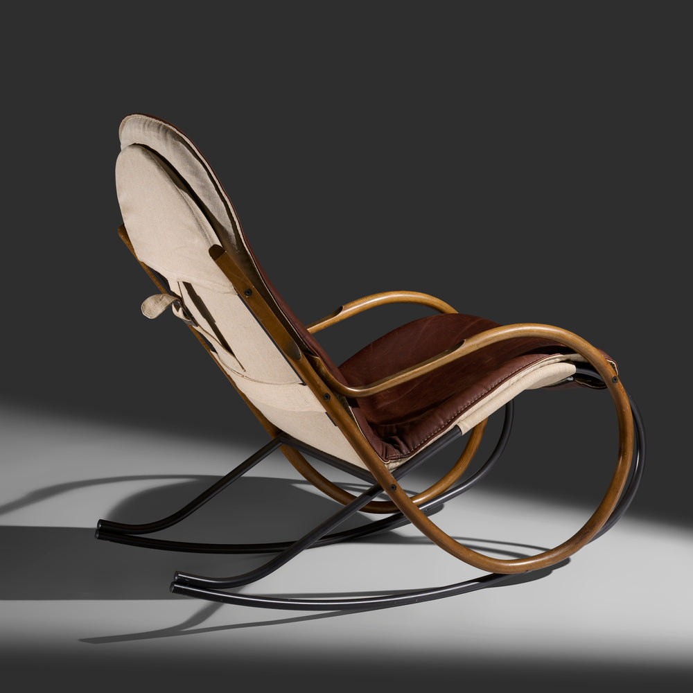 Paul Tuttle model "Nonna" rocking chair for Stassle Switzerland, circa 1972