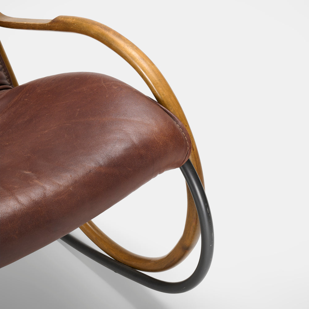 Paul Tuttle model "Nonna" rocking chair for Stassle Switzerland, circa 1972