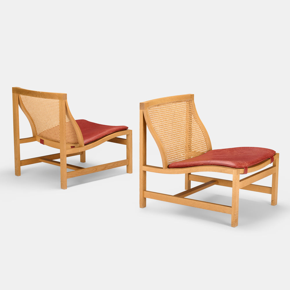 Rud Thygesen and Johnny Sorensen "King" lounge chairs, pair for Botium, Denmark circa 1980